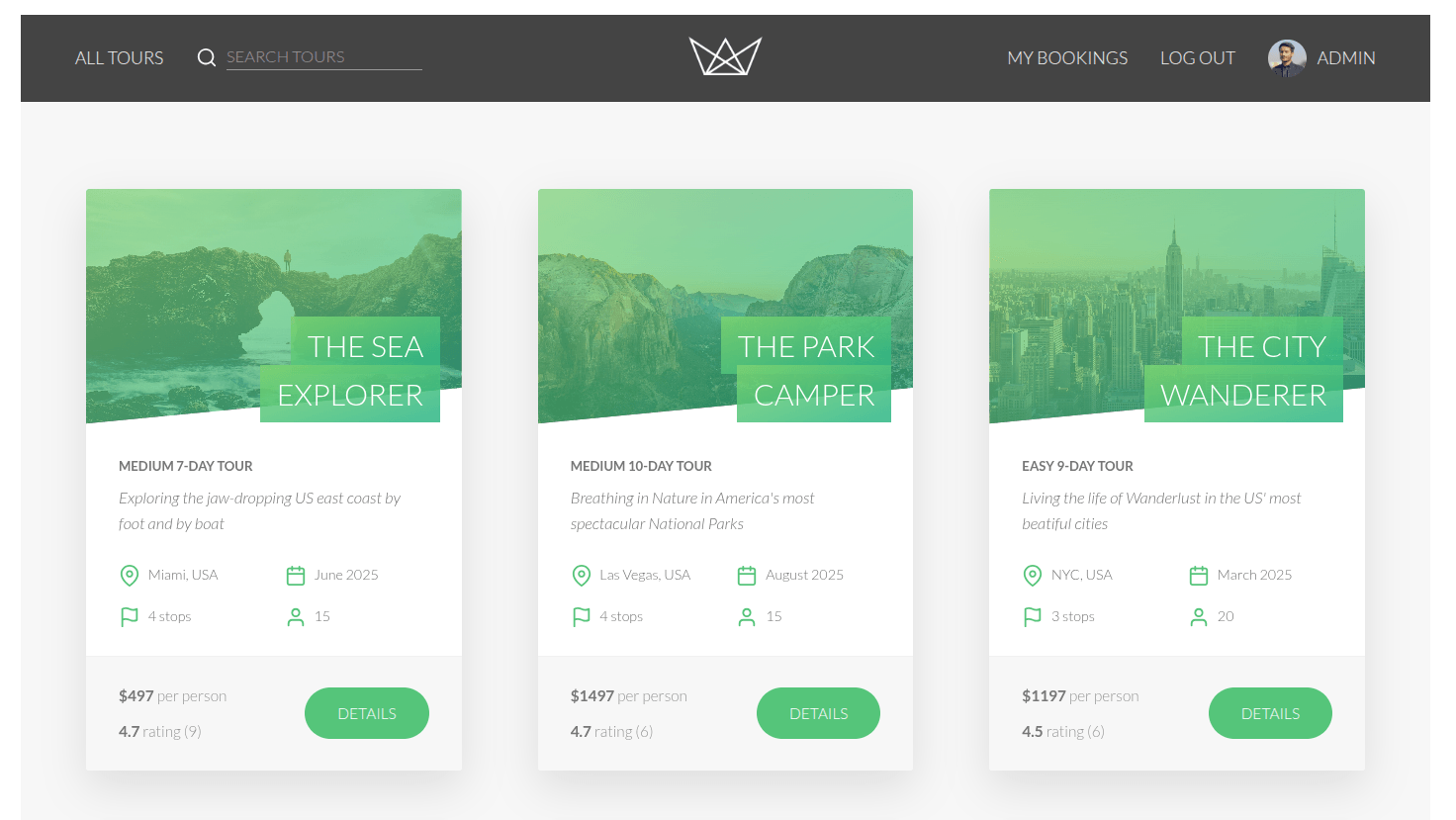 Natours: Tour Booking Application