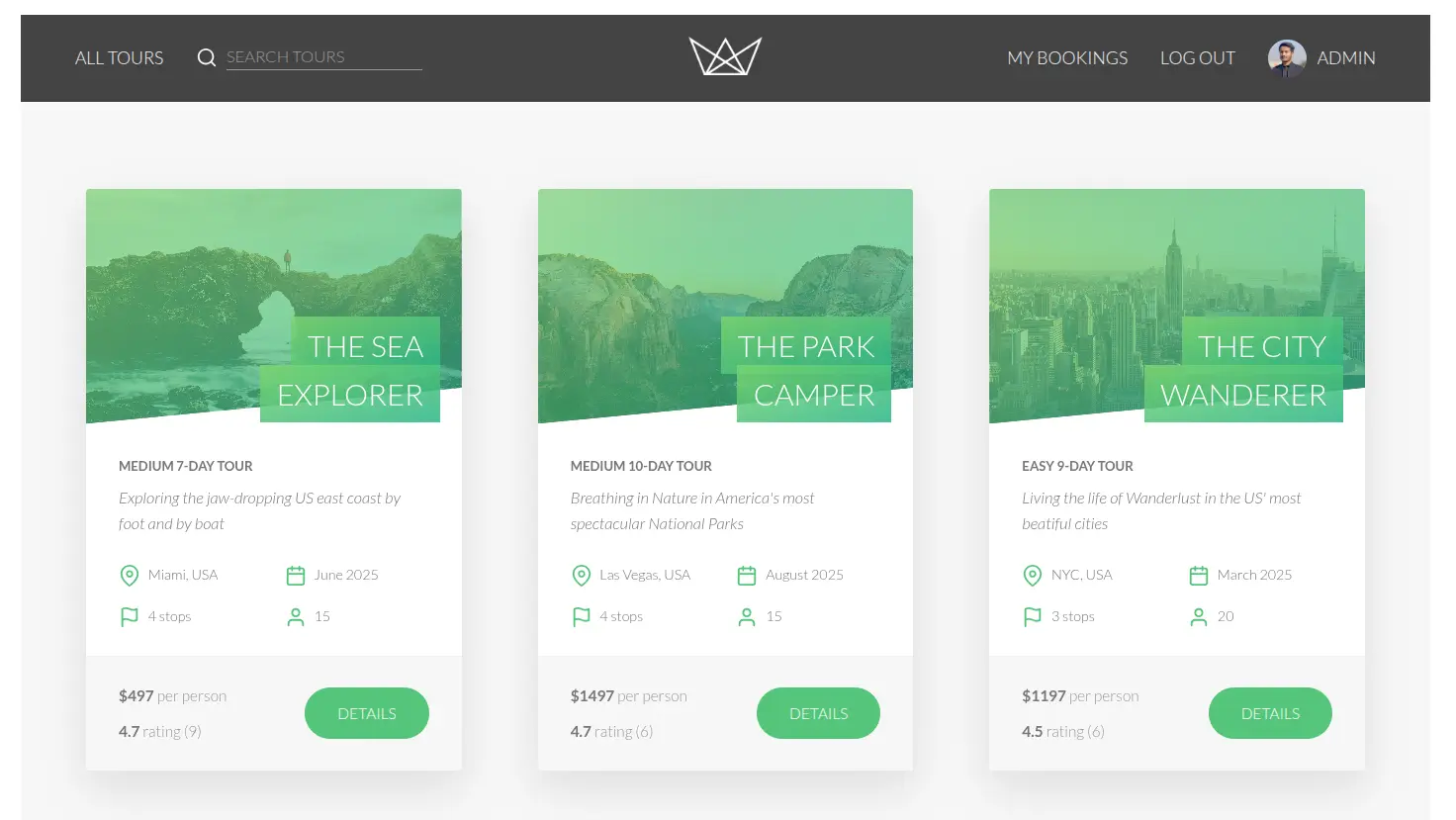 Natours: Tour Booking Application